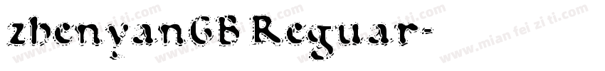 zhenyanGB Reguar字体转换